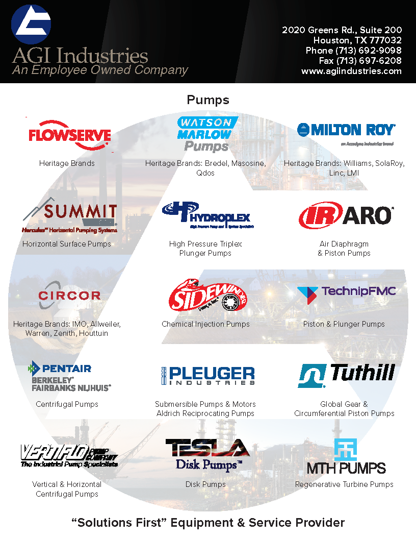 Fluid Handling Pumps for Oil & Gas Industry Lafayette LA, Houston TX